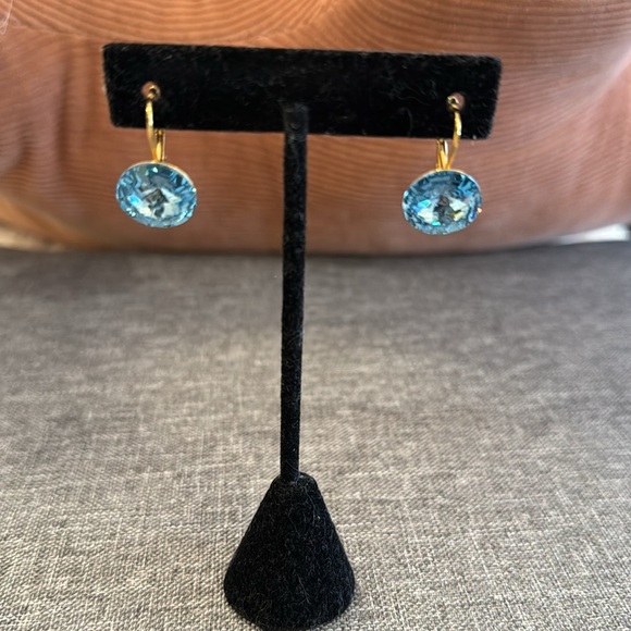 Blue Topaz Crystal Bella earrings - Picture 3 of 4